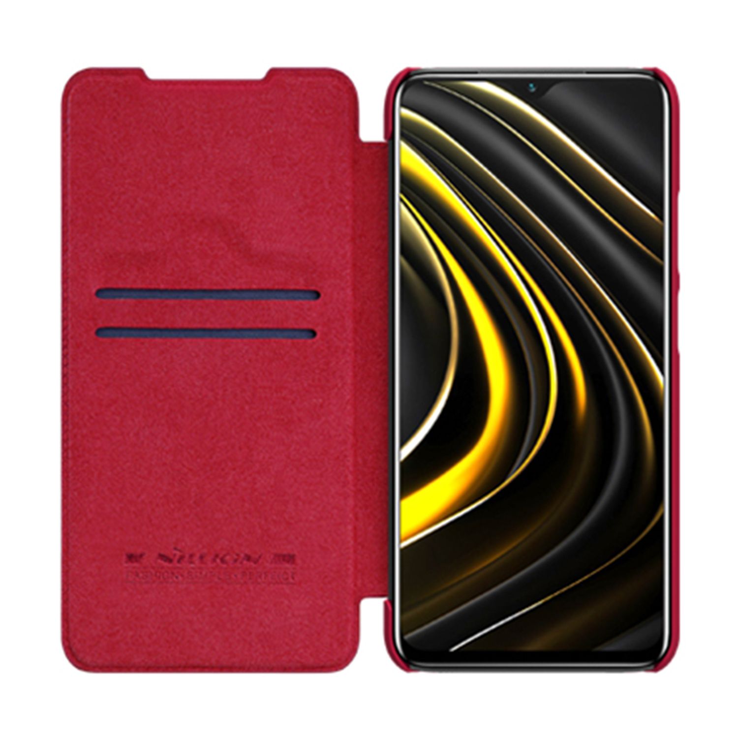Husa Nillkin - Qin Leather Case - Xiaomi Poco M3 - Red fotografia produsului View 3 L