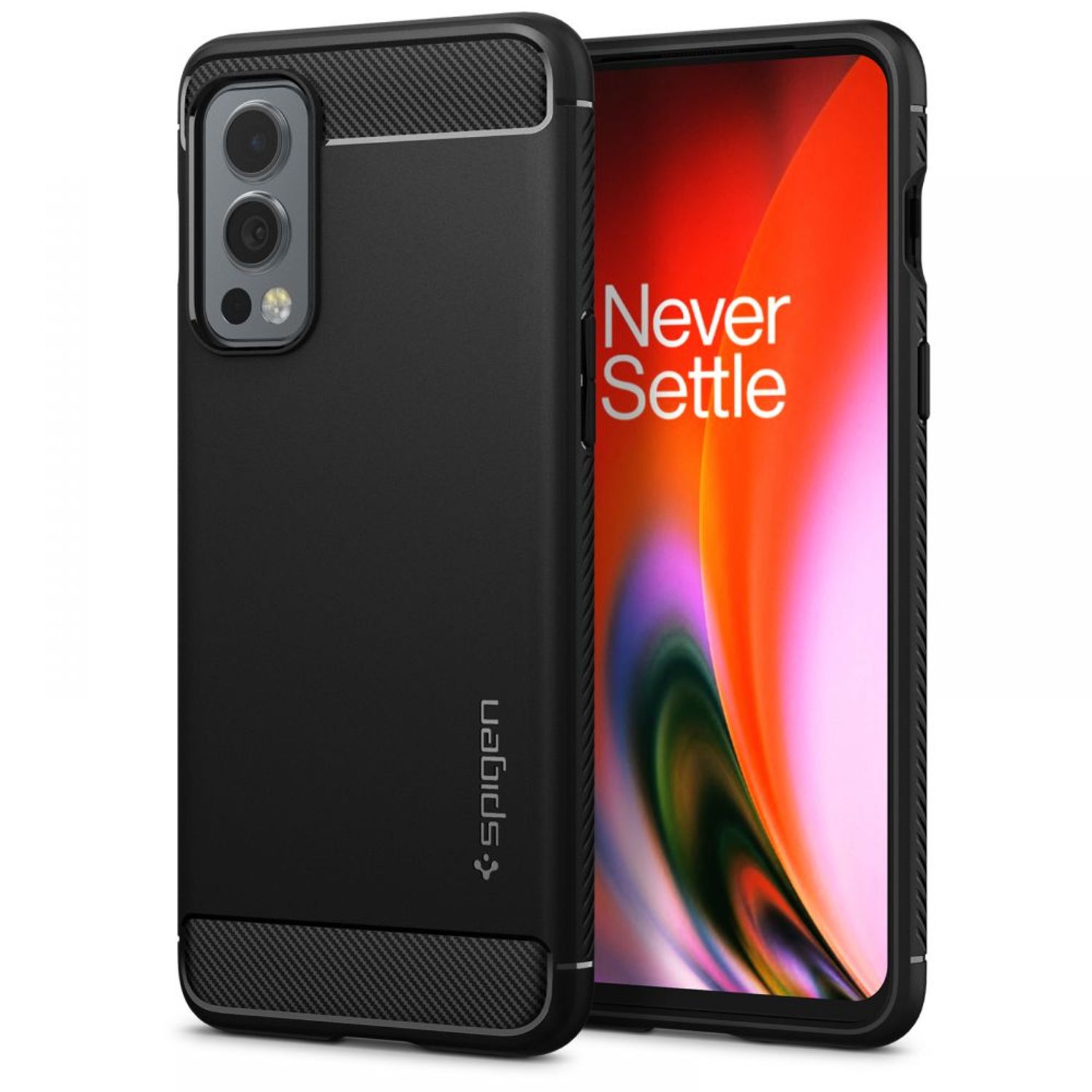 Husa premium Rugged Armor compatibila cu Oneplus Nord 2 5G, Negru fotografia produsului