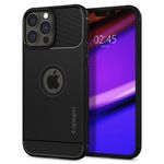 Husa premium Rugged Armor compatibila cu iPhone 13 Pro, Negru fotografia produsului