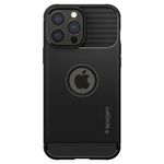Husa premium Rugged Armor compatibila cu iPhone 13 Pro, Negru fotografia produsului View 2 S