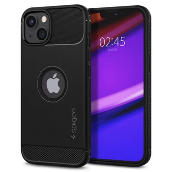 Husa premium rugged armor compatibila cu iphone 13 mini, negru