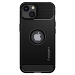 Husa premium Rugged Armor compatibila cu iPhone 13, Negru fotografia produsului View 2 S