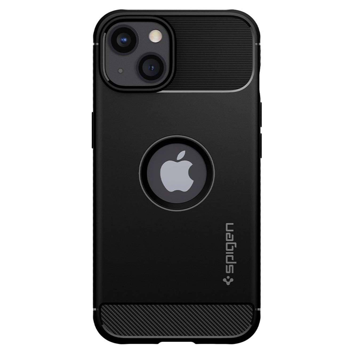Husa premium Rugged Armor compatibila cu iPhone 13, Negru fotografia produsului View 2 L