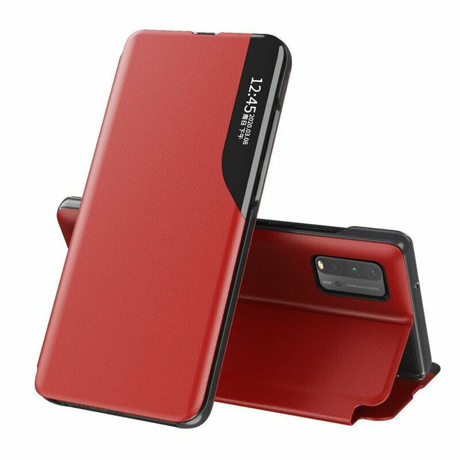 Husa tip carte Techsuit - eFold Series - Xiaomi Redmi 9T - Red fotografia produsului