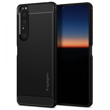 Husa premium rugged armor compatibila cu sony xperia 1 iii, negru