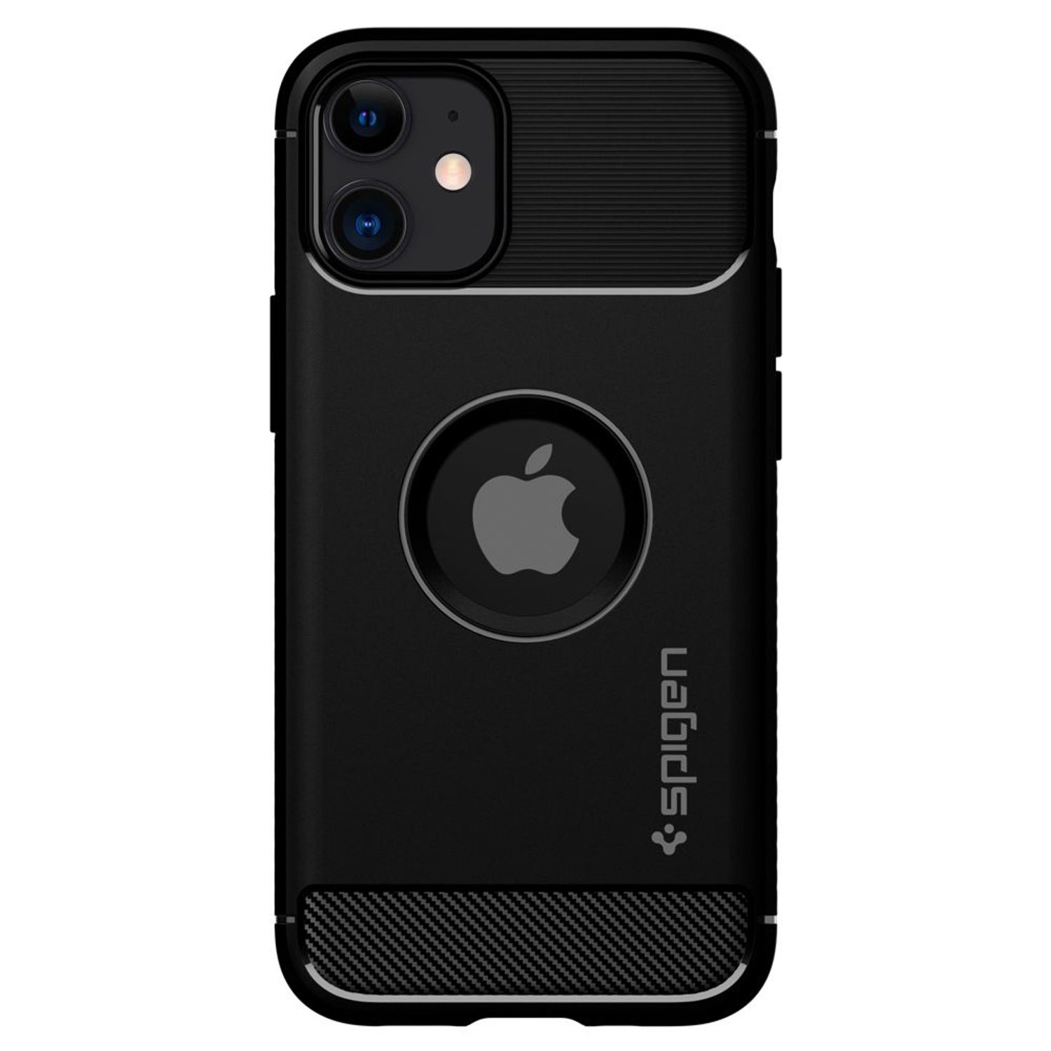 Husa premium Rugged Armor compatibila cu iPhone 12 Mini, Negru fotografia produsului View 3 L