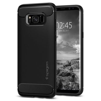 Husa premium rugged armor compatibila cu samsung galaxy s8, negru