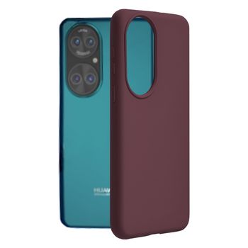 Husa premium techsuit - soft edge silicone - huawei p50 - plum violet