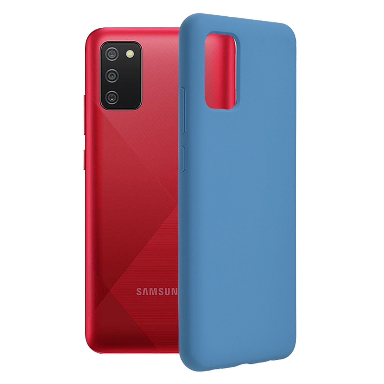 Husa premium Techsuit - Soft Edge Silicone - Samsung Galaxy A02S - Denim Blue fotografia produsului