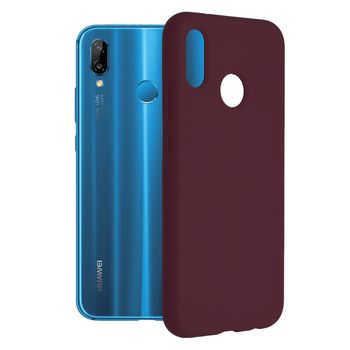Husa premium techsuit - soft edge silicone - huawei p20 lite - plum violet
