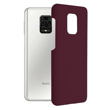 Husa premium techsuit - soft edge silicone - xiaomi redmi note 9s / note 9 pro / note 9 pro max - plum violet
