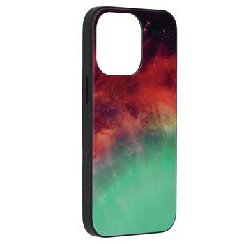 Husa cu spate din sticla techsuit - glaze series - iphone 13 pro - fiery ocean