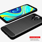 Husa Techsuit - Carbon Silicone - Xiaomi Redmi Note 9S / Note 9 Pro / Note 9 Pro Max - Black fotografia produsului View 3 S