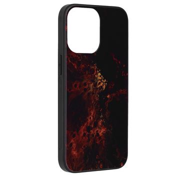 Husa cu spate din sticla techsuit - glaze series - iphone 13 pro - red nebula