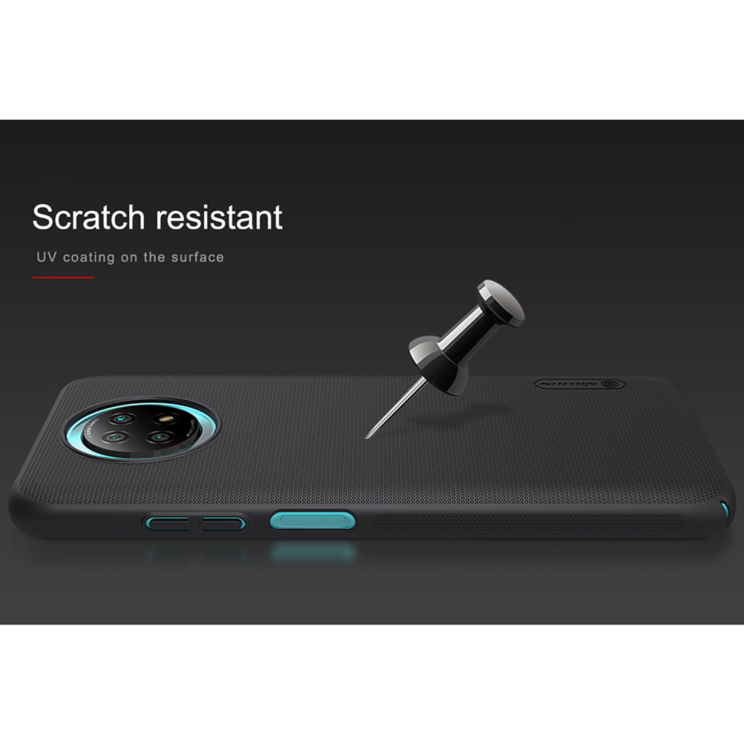 Husa Nillkin - Super Frosted Shield - Xiaomi Redmi Note 9T - Black fotografia produsului View 3 L