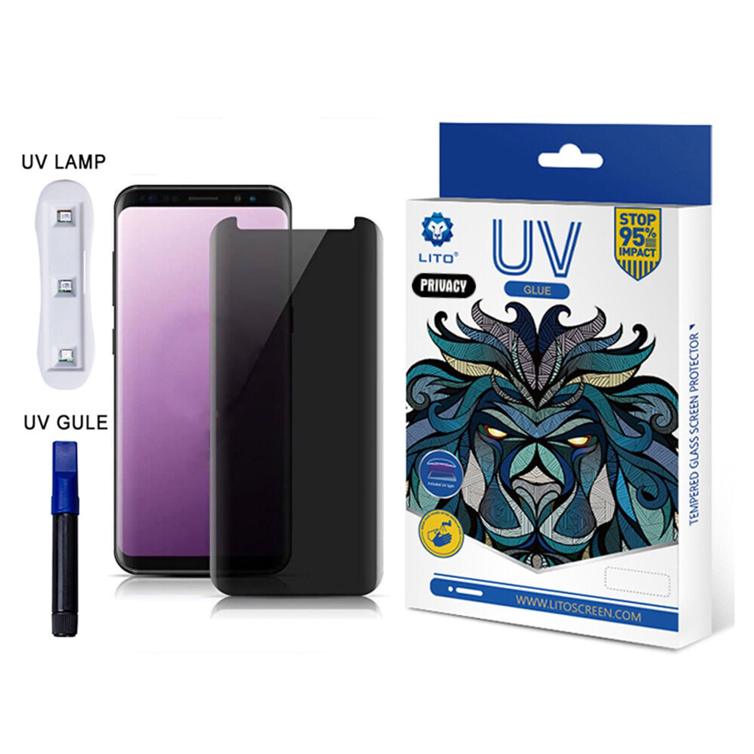 Folie protectie- 3D UV Glass - Samsung Galaxy Note 8 - PRIVACY fotografia produsului