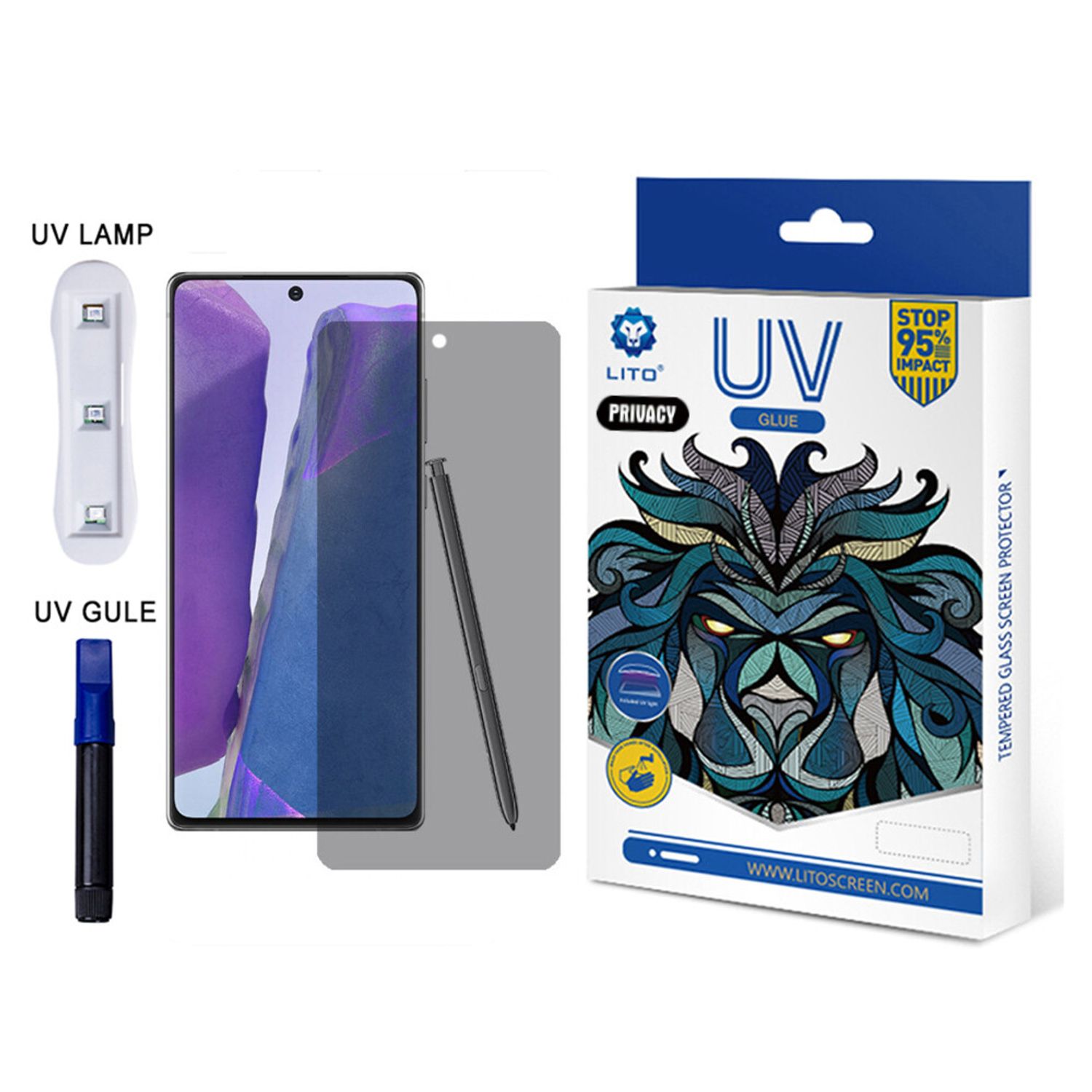 Folie protectie- 3D UV Glass - Samsung Galaxy Note 20 - PRIVACY fotografia produsului