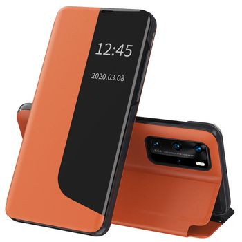 Husa tip carte techsuit - efold series - huawei p40 pro - orange