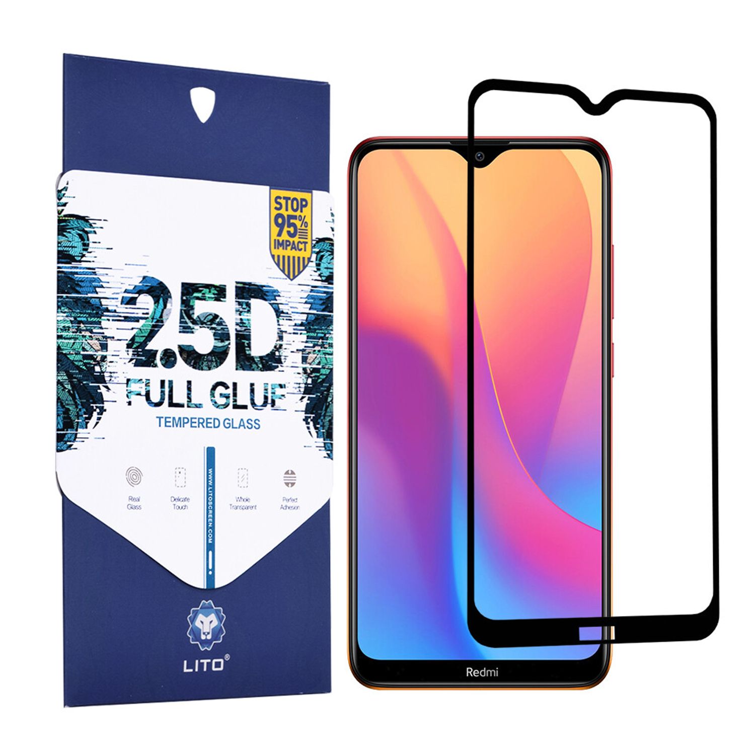 Folie protectie Xiaomi Redmi 8 / 8A - Black fotografia produsului