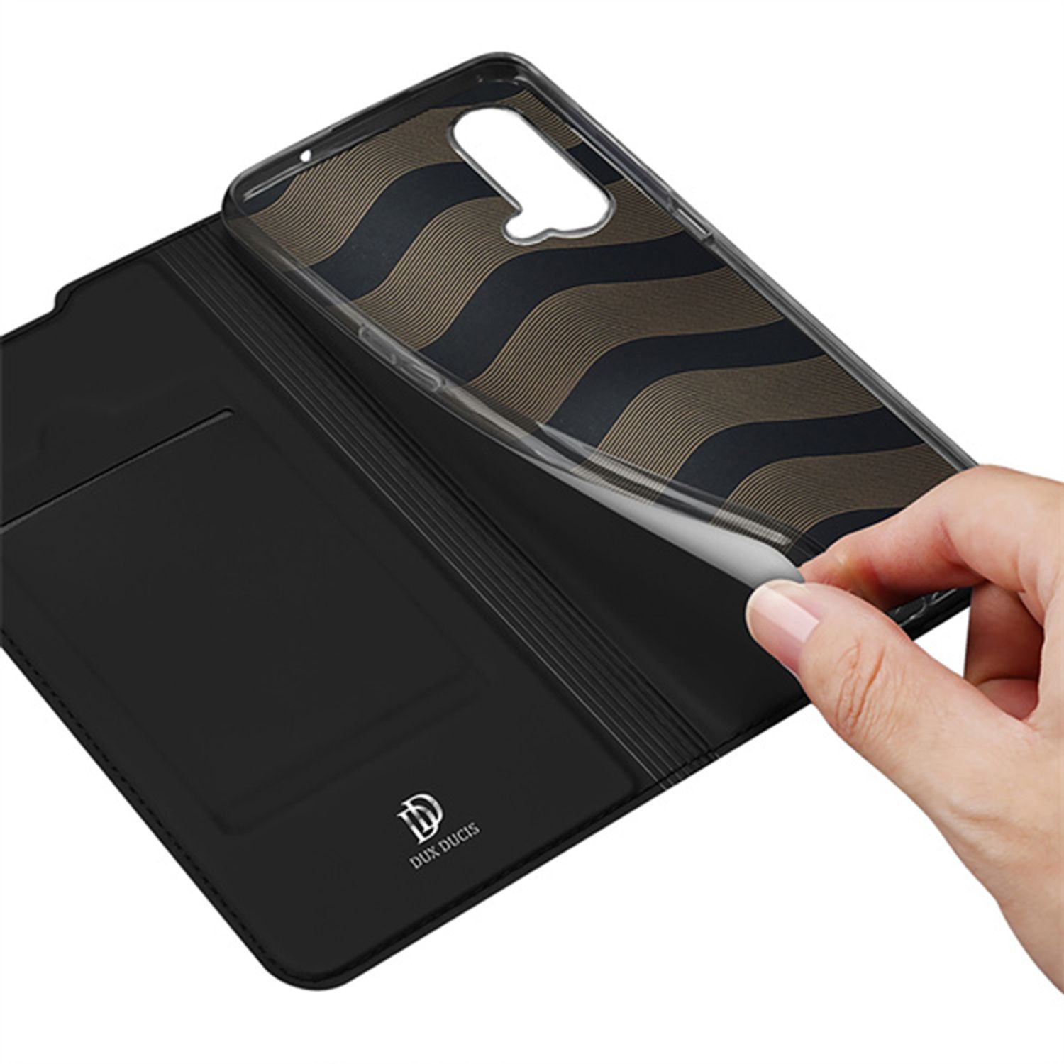 Husa tip carte Dux Ducis - Skin Pro - Oneplus Nord CE 5G - Black fotografia produsului View 3 L