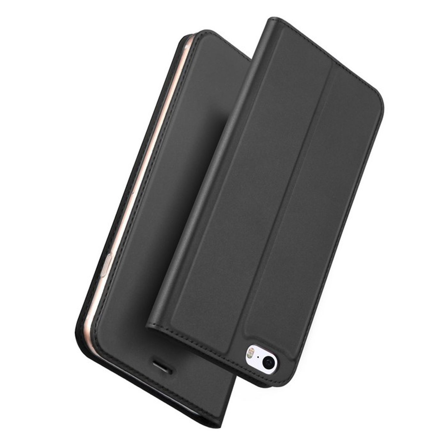 Husa tip carte Dux Ducis - Skin Pro - iPhone 5 / 5s / SE - Black fotografia produsului View 2 L