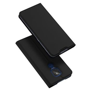 Husa tip carte dux ducis - skin pro - motorola moto g9 play / e7 plus - black