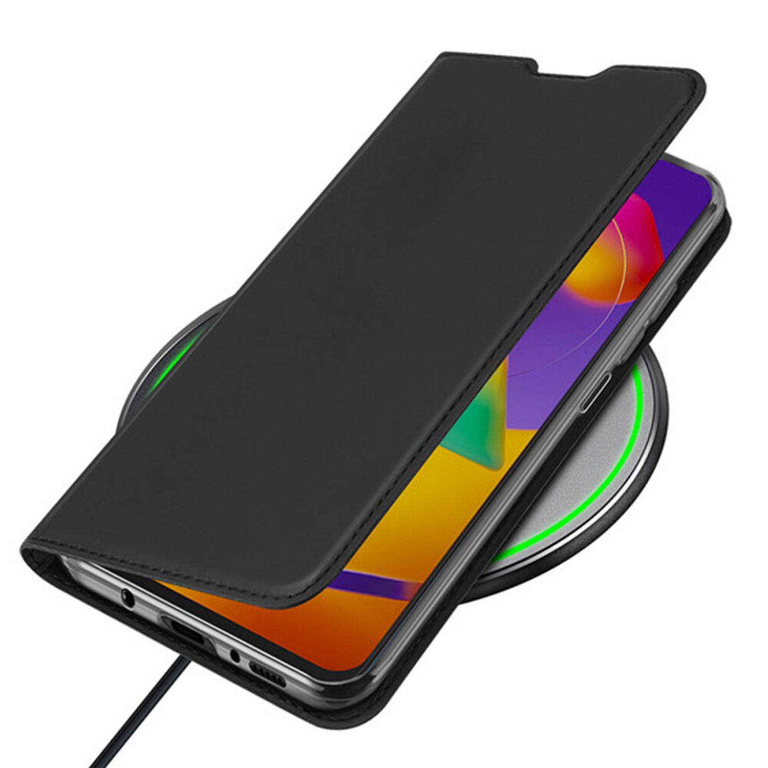 Husa tip carte Dux Ducis - Skin Pro - Samsung Galaxy M31s - Black fotografia produsului View 3 L