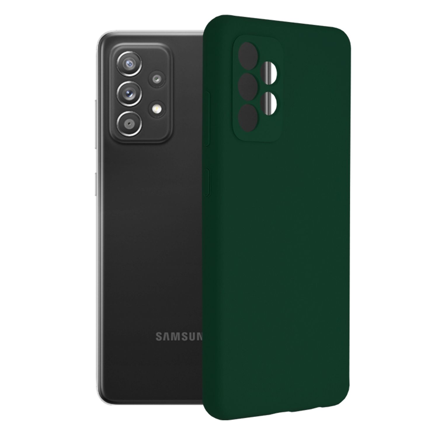 Husa premium Techsuit - Soft Edge Silicone - Samsung Galaxy A72 5G - Dark Green fotografia produsului