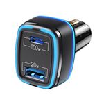 Incarcator auto USAMS Type-C PD100W + USB 20W, negru, US-CC142 fotografia produsului View 3 S