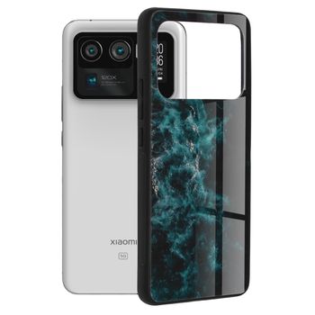 Husa cu spate din sticla techsuit - glaze series - xiaomi mi 11 ultra - blue nebula