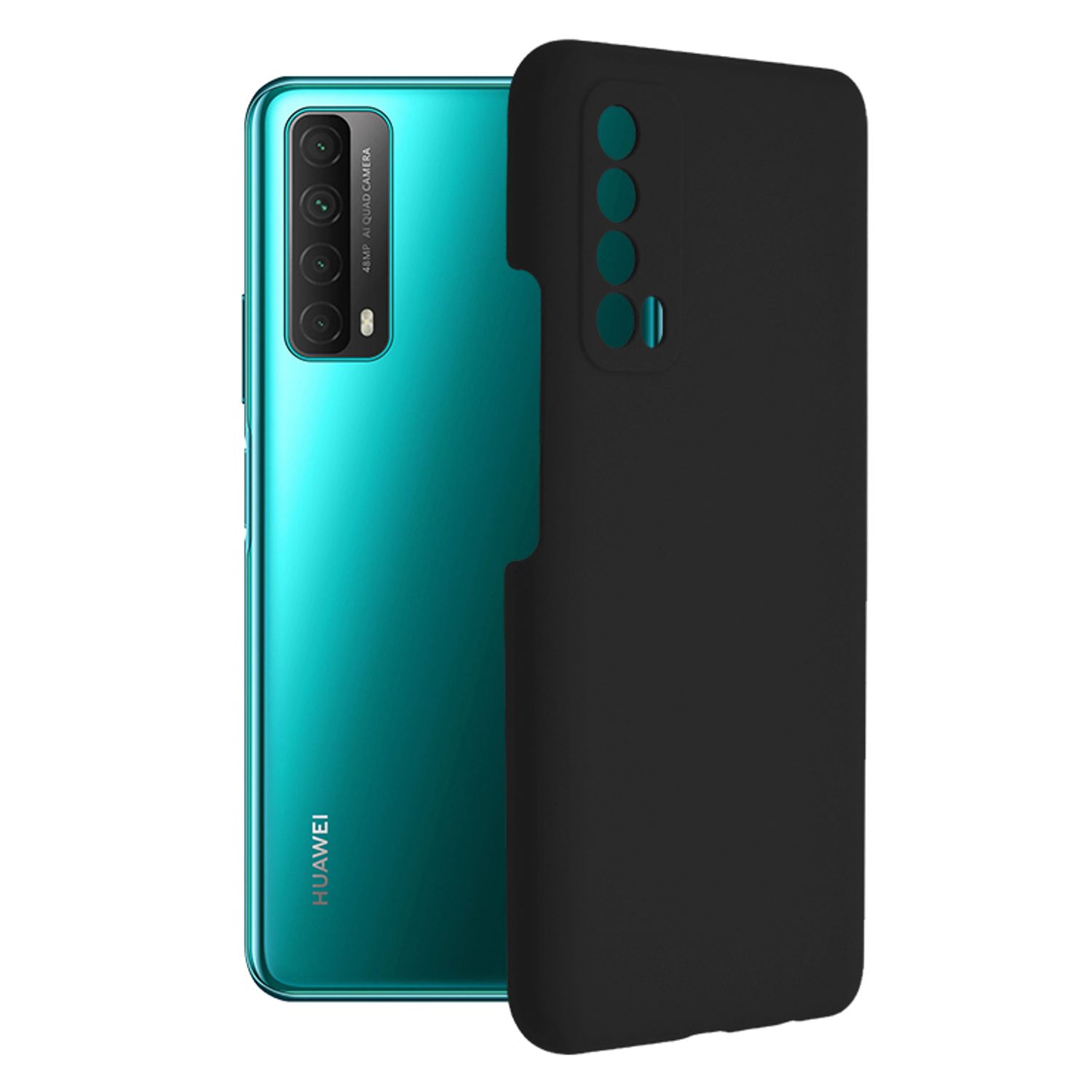 Husa premium Techsuit - Soft Edge Silicone - Huawei P Smart 2021 - Black fotografia produsului