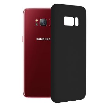 Husa premium techsuit - soft edge silicone - samsung galaxy s8 - black