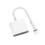 Adaptor iPhone, card reader SD, MicroSD Yesido GS11, plug & play, alb fotografia produsului