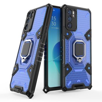 Husa techsuit - honeycomb armor - oppo reno 6 5g - albastru