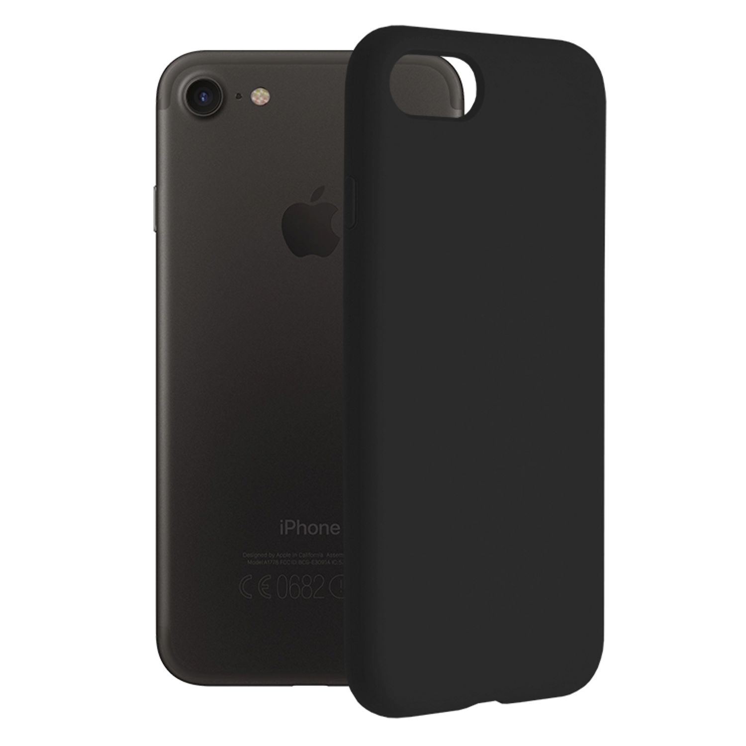 Husa premium Techsuit - Soft Edge Silicone - iPhone 7 / 8 / SE 2 / SE 2020 - Black fotografia produsului