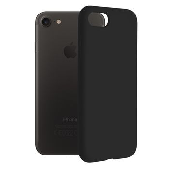 Husa premium techsuit - soft edge silicone - iphone 7 / 8 / se 2 / se 2020 - black