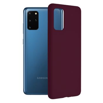 Husa premium techsuit - soft edge silicone - samsung galaxy s20 plus - plum violet