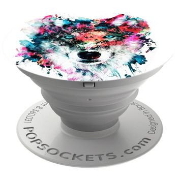 Accesoriu popsockets pentru dispozitive mobile - popgrip - wolf