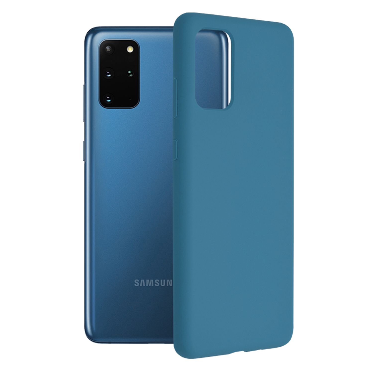 Husa premium Techsuit - Soft Edge Silicone - Samsung Galaxy S20 Plus - Denim Blue fotografia produsului