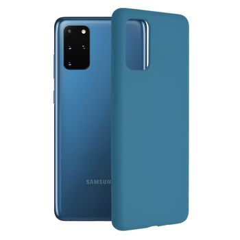 Husa premium techsuit - soft edge silicone - samsung galaxy s20 plus - denim blue
