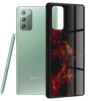 Husa cu spate din sticla techsuit - glaze series - samsung galaxy note 20 - red nebula