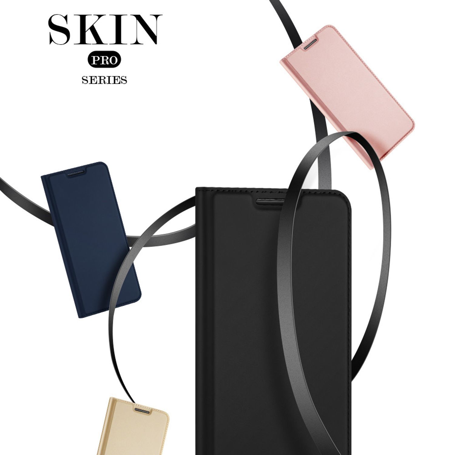 Husa tip carte Dux Ducis - Skin Pro - Xiaomi Redmi Note 10 / Note 10S - Black fotografia produsului View 3 L