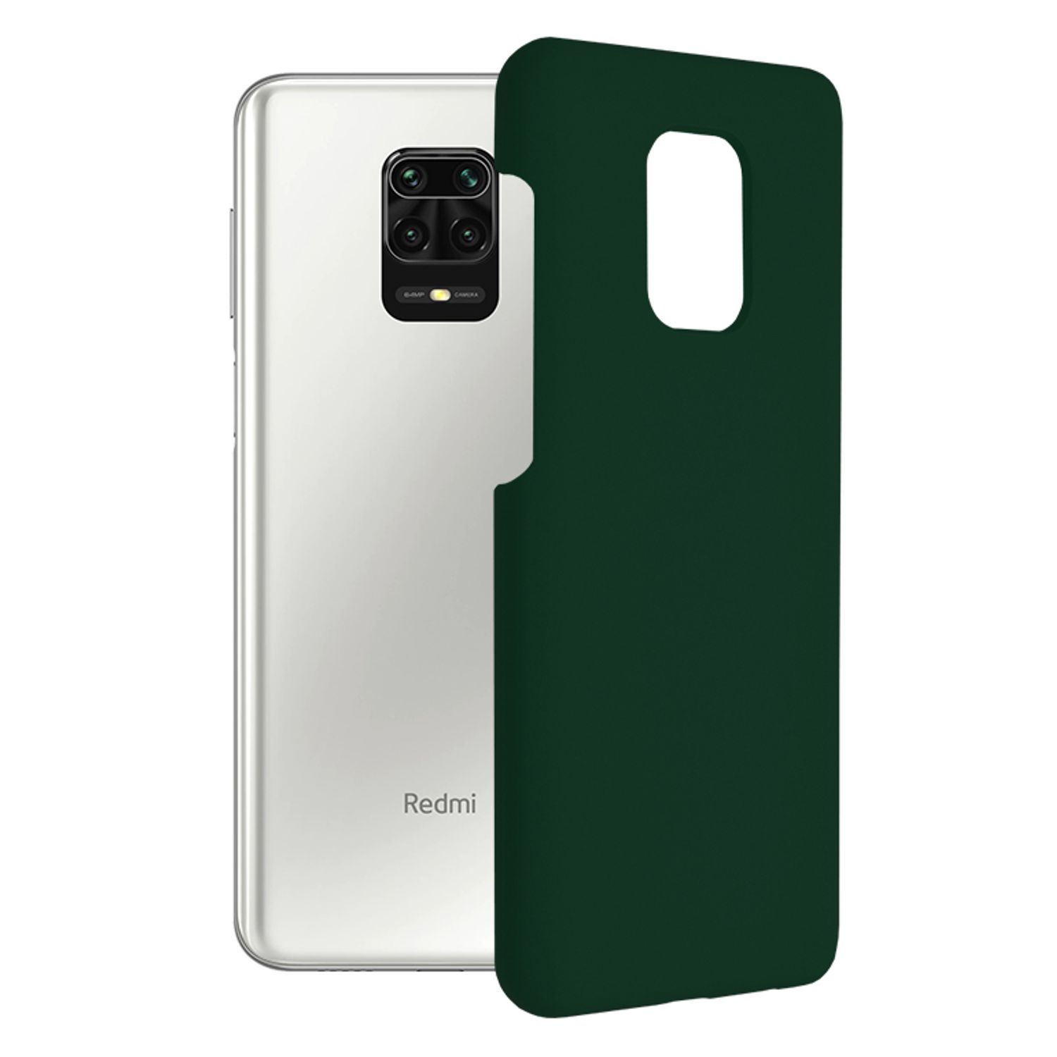 Husa premium Techsuit - Soft Edge Silicone - Xiaomi Redmi Note 9S / Note 9 Pro / Note 9 Pro Max - Dark Green fotografia produsului