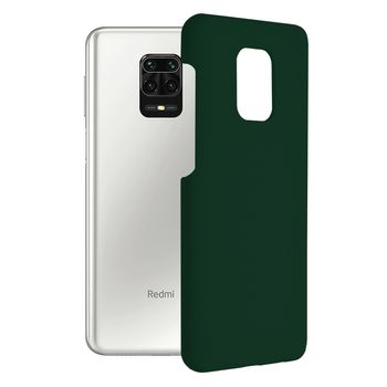 Husa premium techsuit - soft edge silicone - xiaomi redmi note 9s / note 9 pro / note 9 pro max - dark green