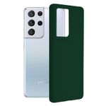 Husa premium Techsuit - Soft Edge Silicone - Samsung Galaxy S21 Ultra - Dark Green fotografia produsului