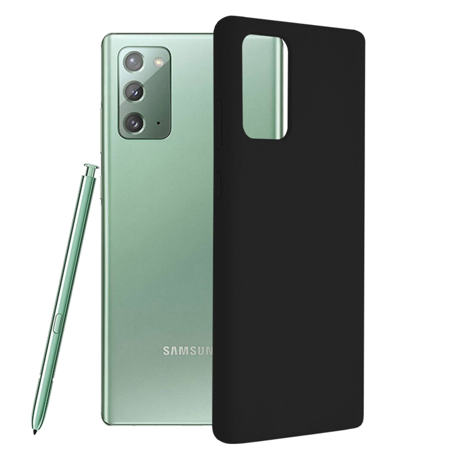 Husa premium Techsuit - Soft Edge Silicone - Samsung Galaxy Note 20 - Black fotografia produsului
