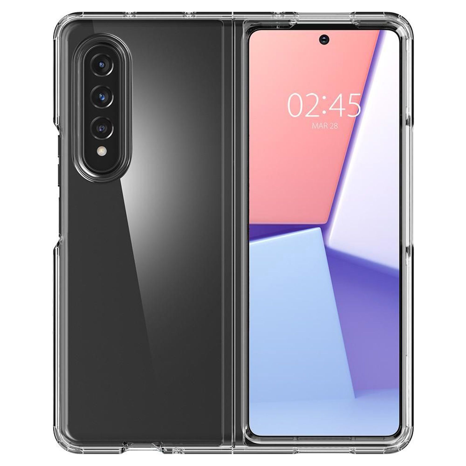 Husa premium Ultra Hybrid compatibila cu Samsung Galaxy Z Fold 3, Transparent fotografia produsului