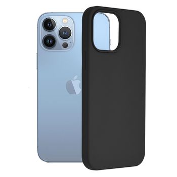 Husa premium techsuit - soft edge silicone - iphone 13 pro max - black