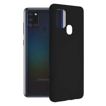 Husa premium techsuit - soft edge silicone - samsung galaxy a21s - black