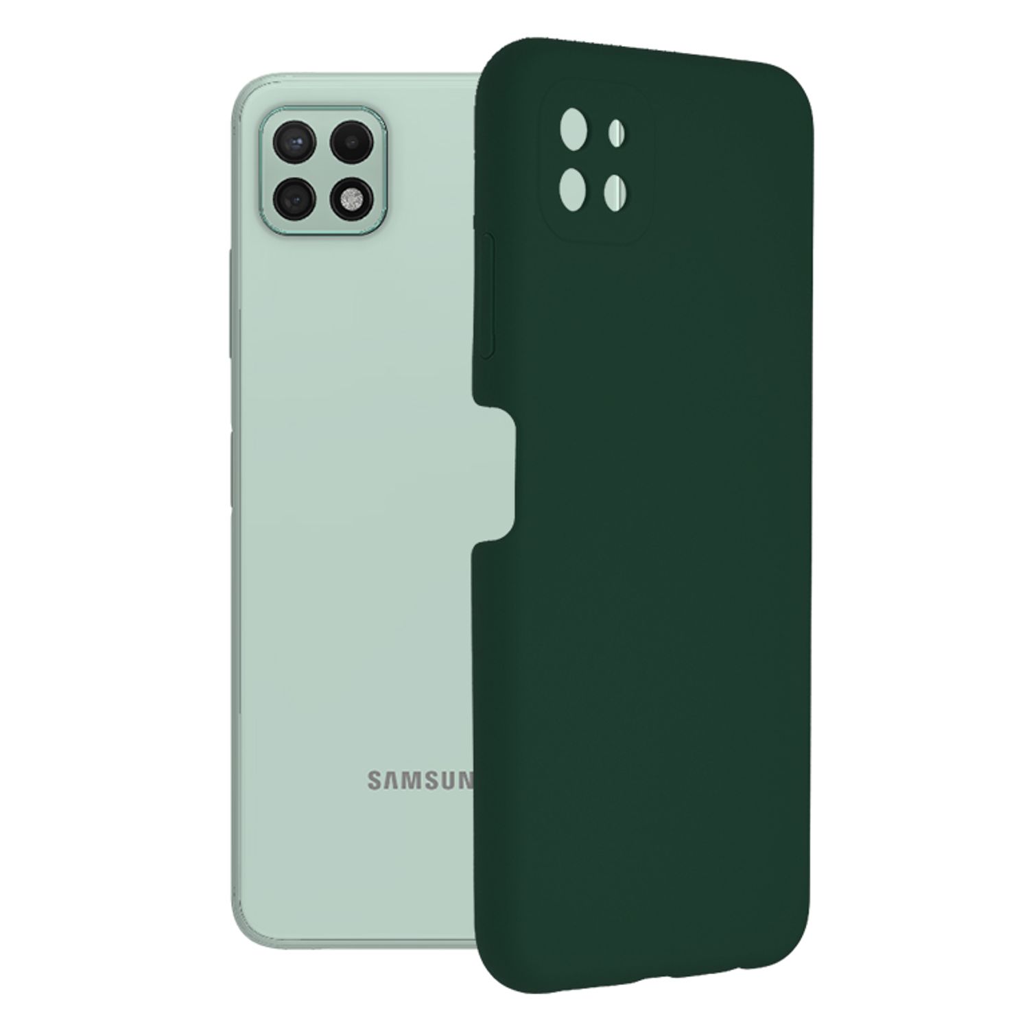 Husa premium Techsuit - Soft Edge Silicone - Samsung Galaxy A22 5G - Dark Green fotografia produsului